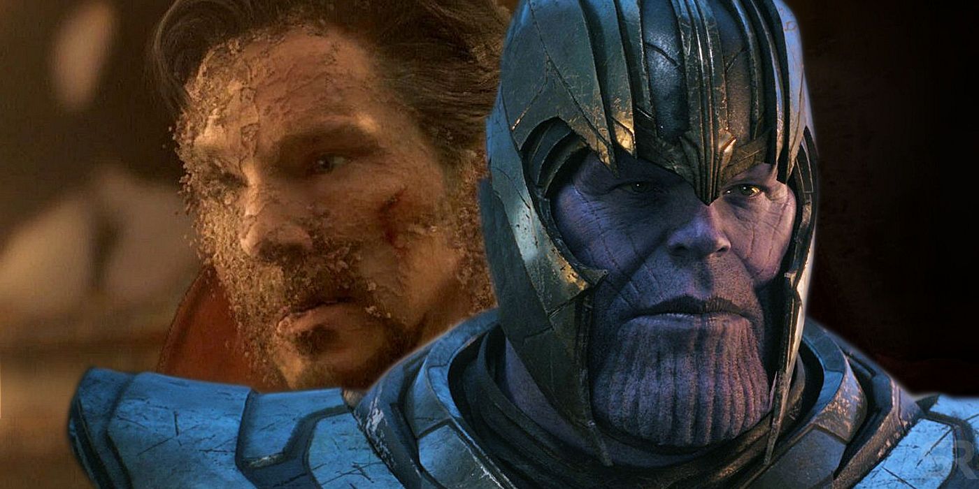 Thanos and Doctor Strange from Avengers Infinity War