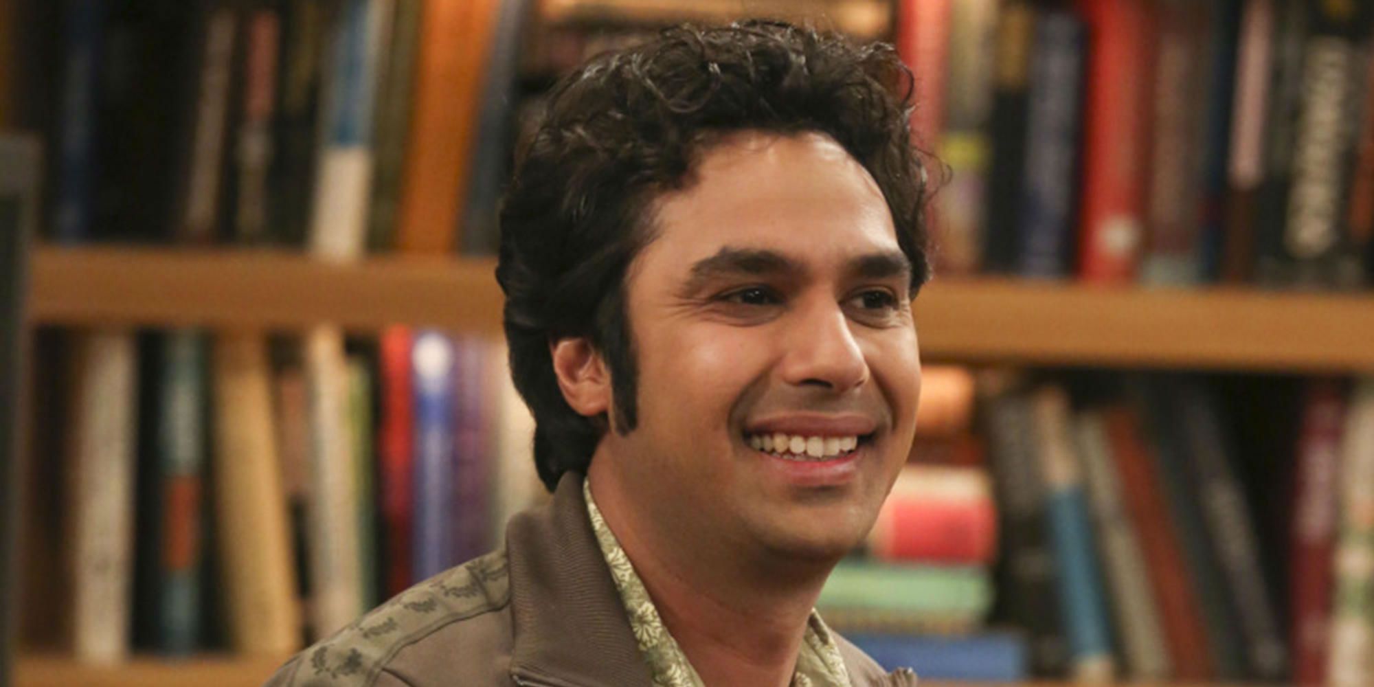 Raj smiling in The Big Bang Theory