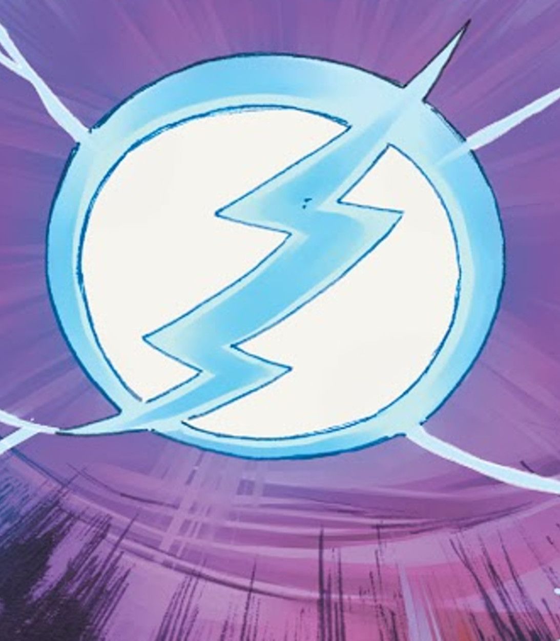 The Flash symbol with blue lightning vertical