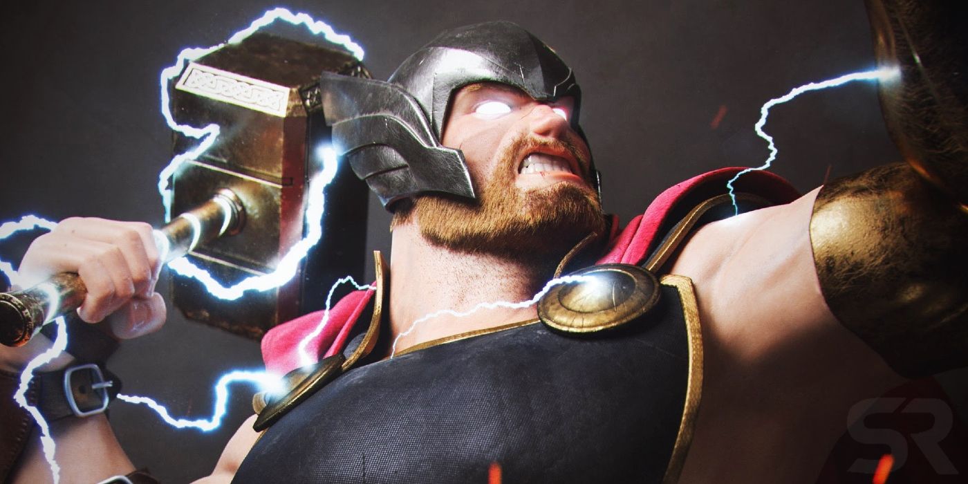 Thor with Lightning Hammer Art