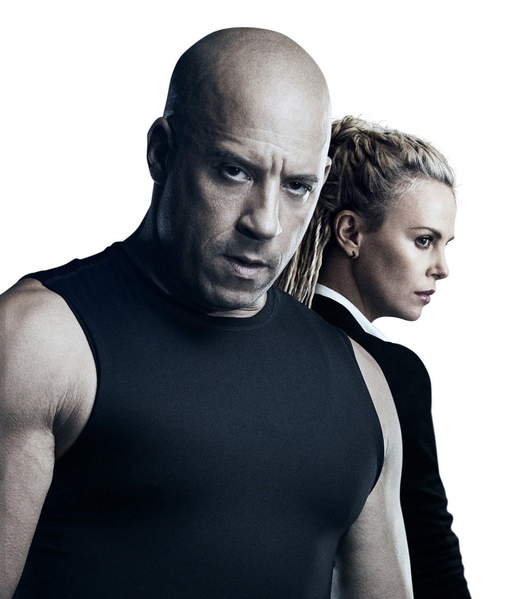 Vin Diesel and Charlize Theron in Fate of the Furious poster Vertical