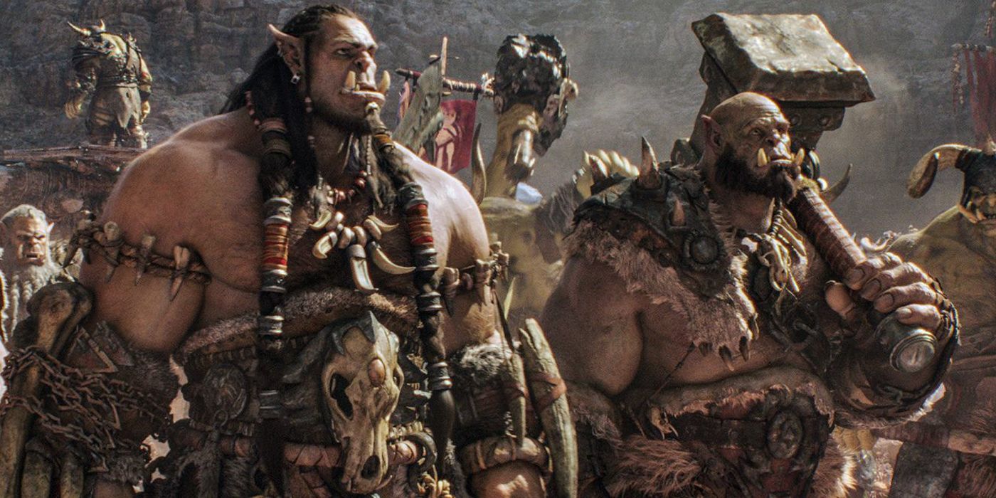 Durotan and Orgrim prepare for battle in the Warcraft movie