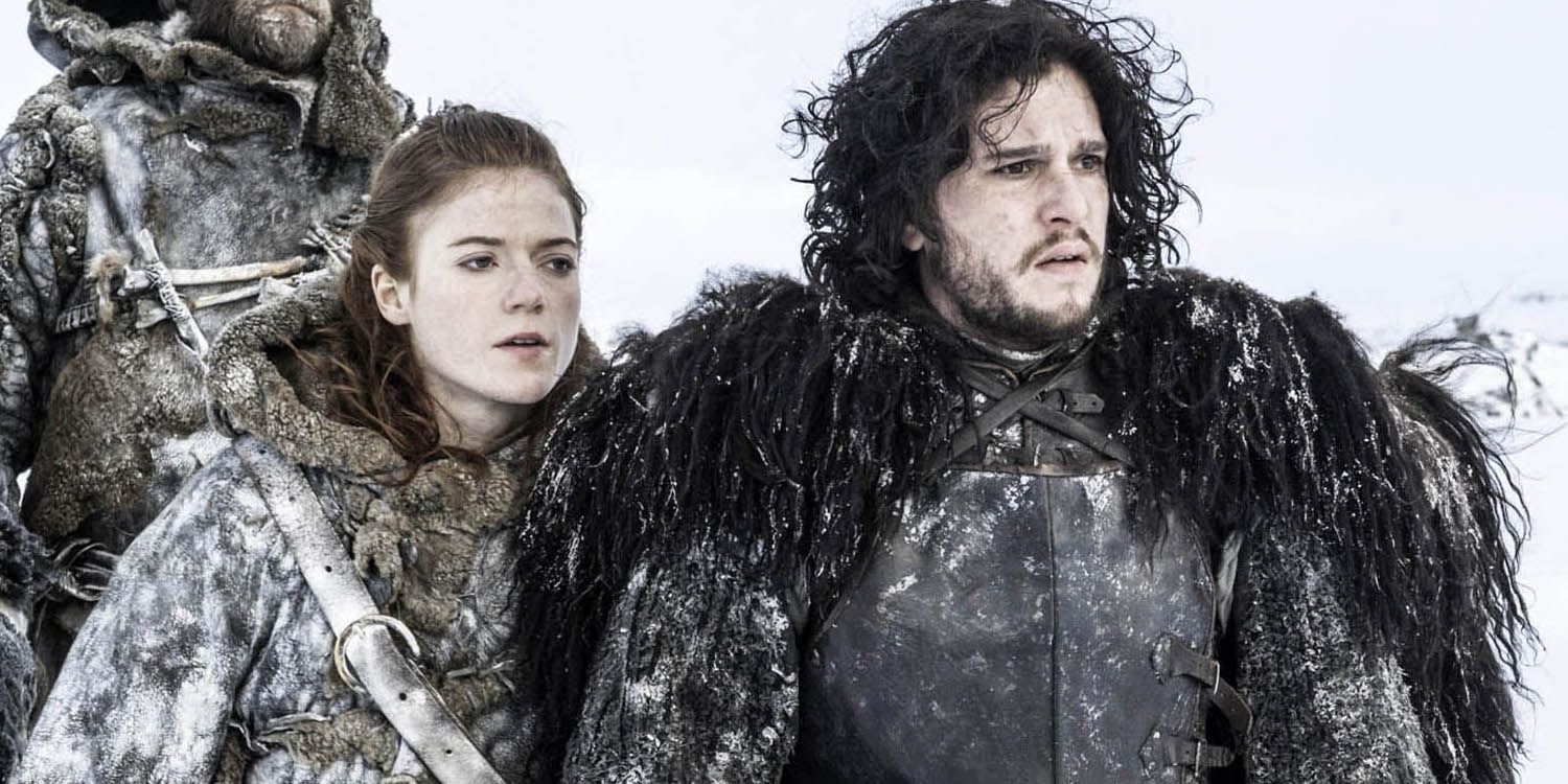 Ygritte and Jon Snow looking confused in Game of Thrones