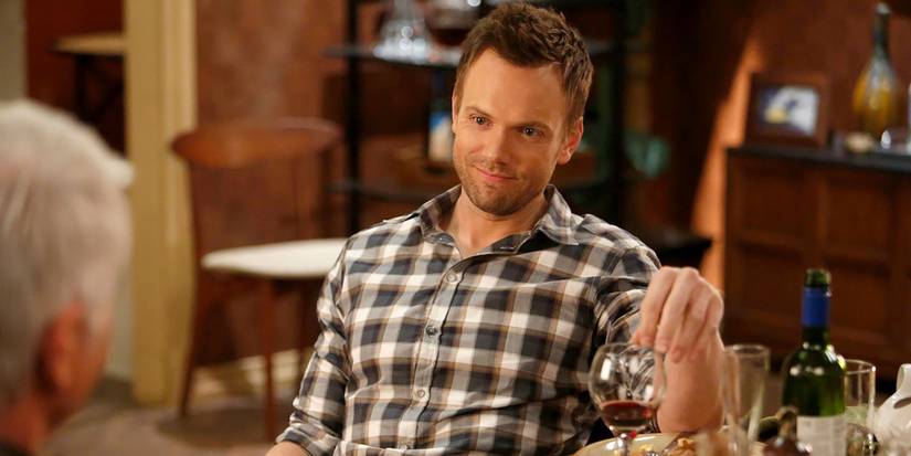 An image of Jeff smiling at his father in Community