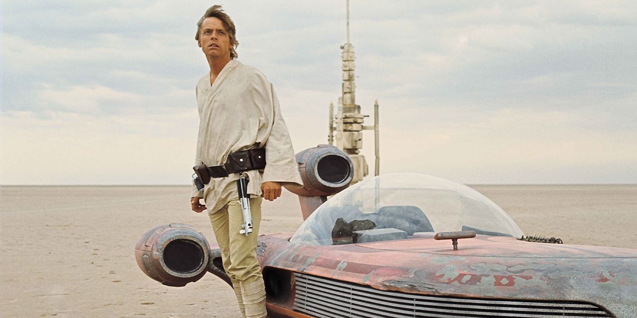 Luke Skywalker on Tatooine in Star Wars