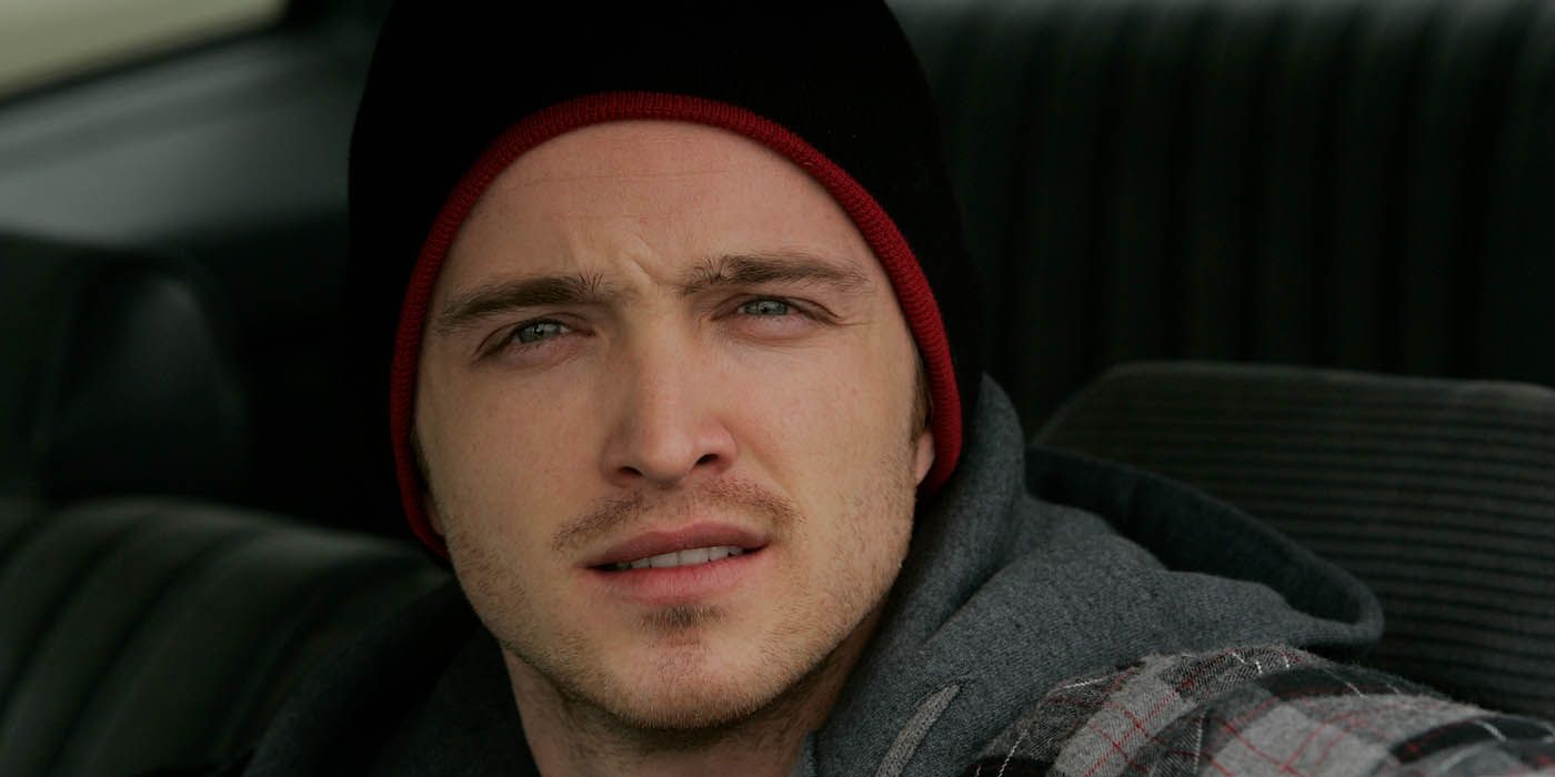 Aaron Paul as Jesse Pinkman inside his car in Breaking Bad.