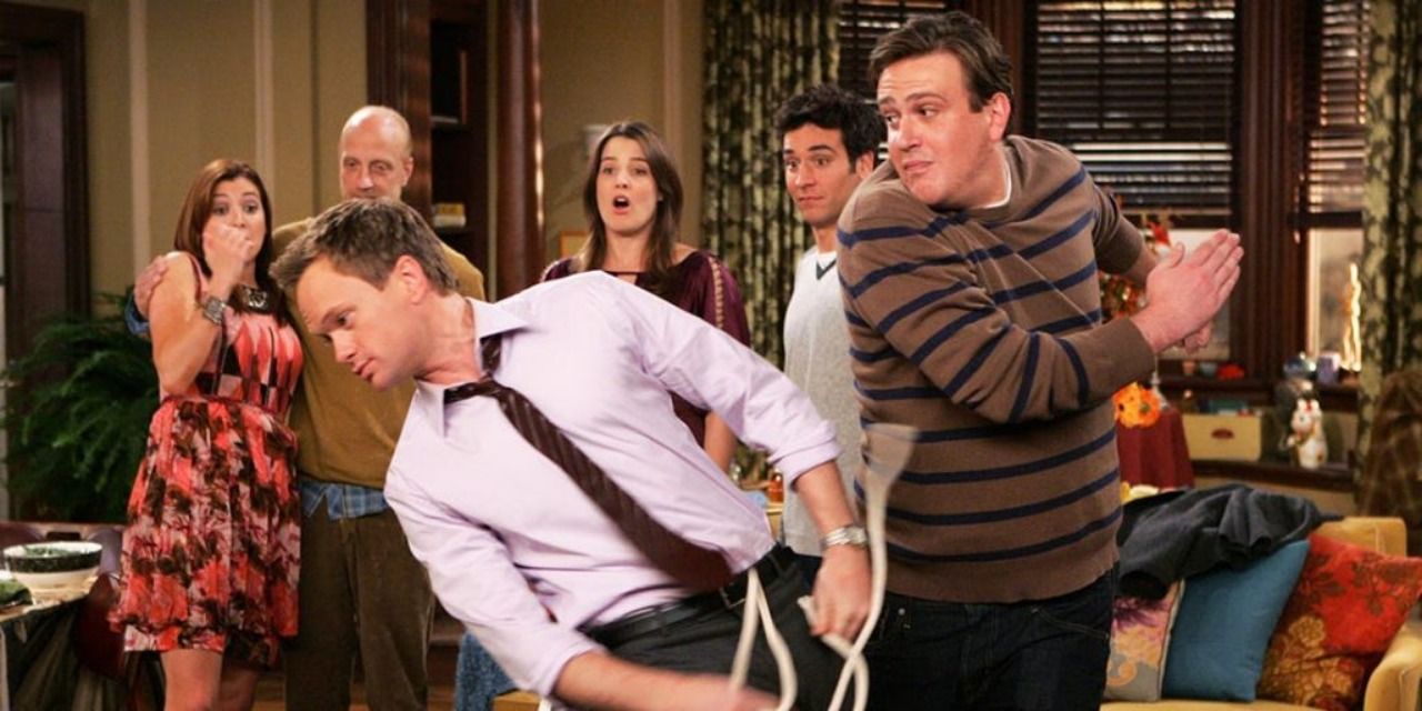 Marshall Slaps Barney in How I Met Your Mother 