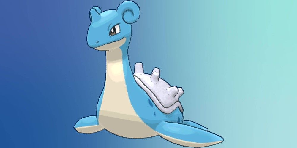Lapras in a blue background