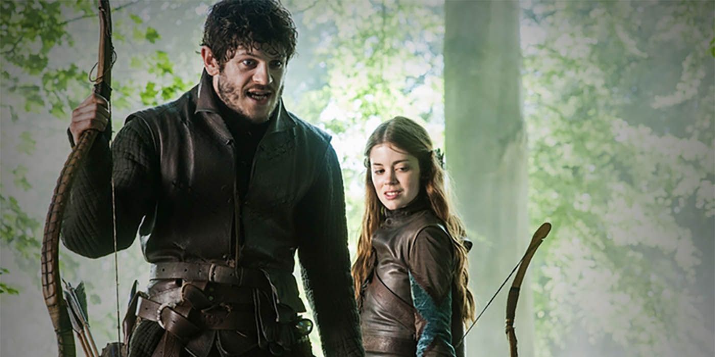 Ramsay and Myranda hunting in the forest in Game of Thrones