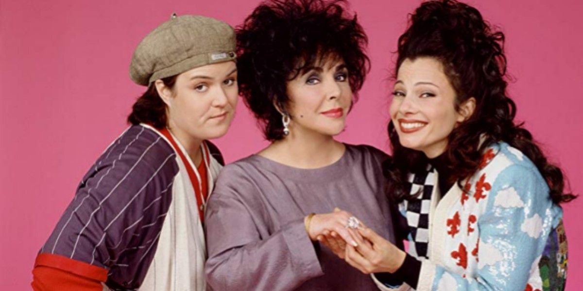 Rosie O'Donnell with Elizabeth Taylor and Fran Drescher in The Nanny