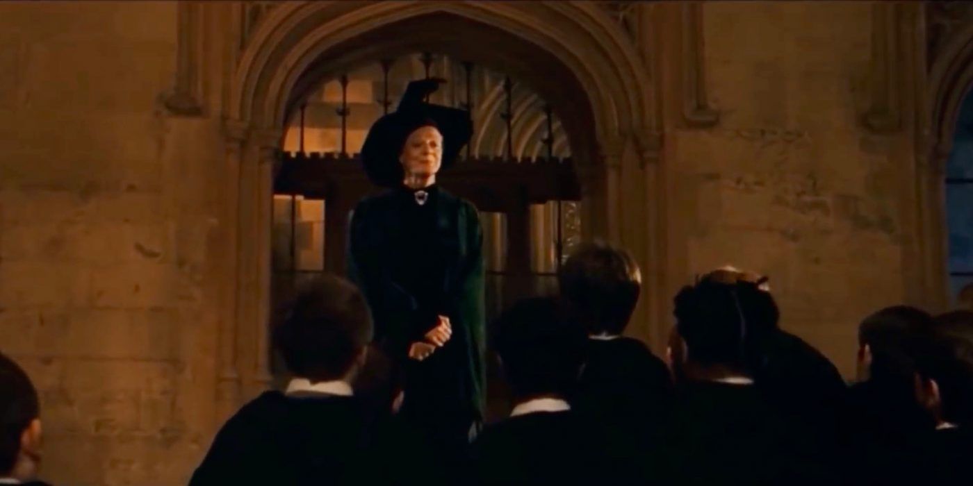 McGonagall waiting to escort first year students