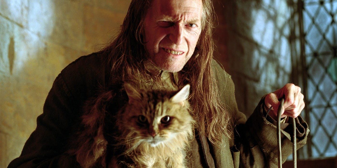 Mrs Norris in the hands of Argus Filch
