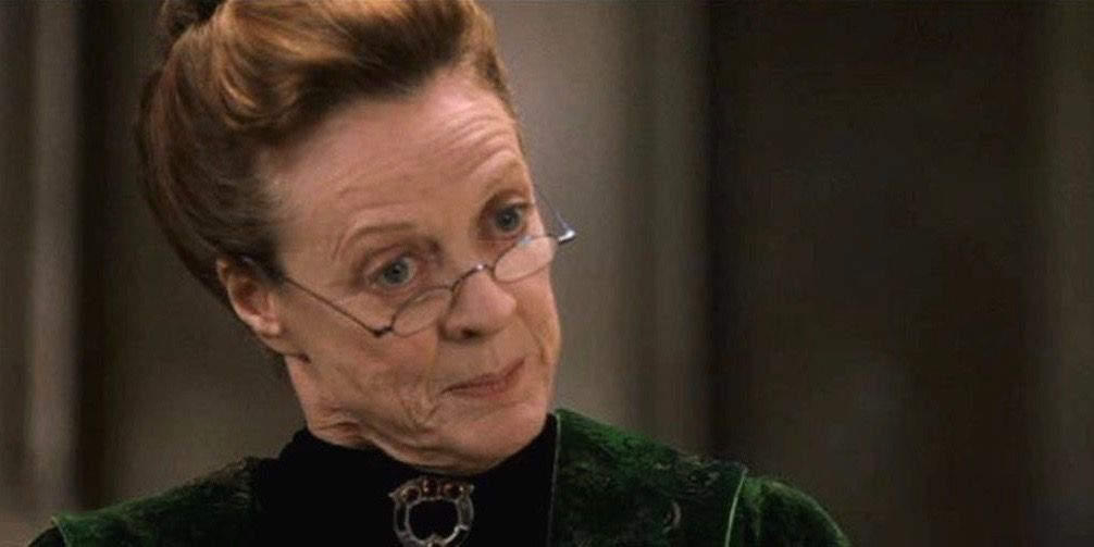 McGonagall looking stern in Harry Potter
