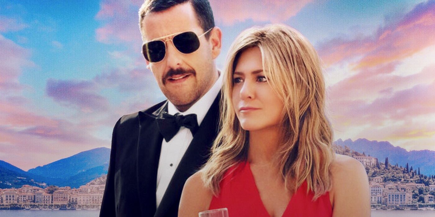 Adam Sandler and Jennifer Aniston in Murder Mystery