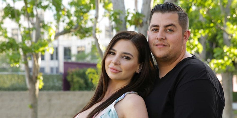 Anfisa and Jorge posing for a photo together in 90 Day Fiancé