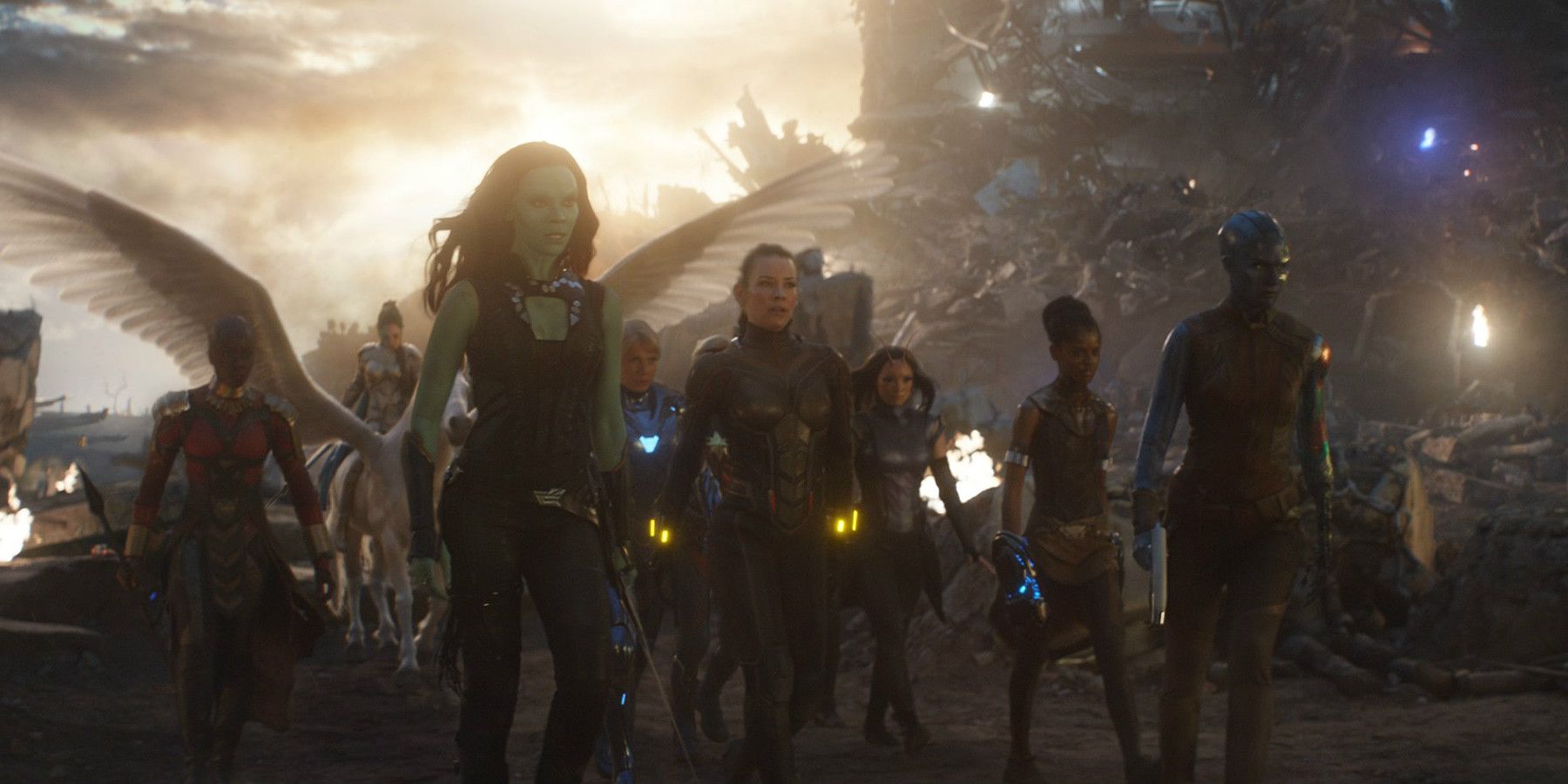 The female Avengers team up during the battle against Thanos in Avengers: Endgame