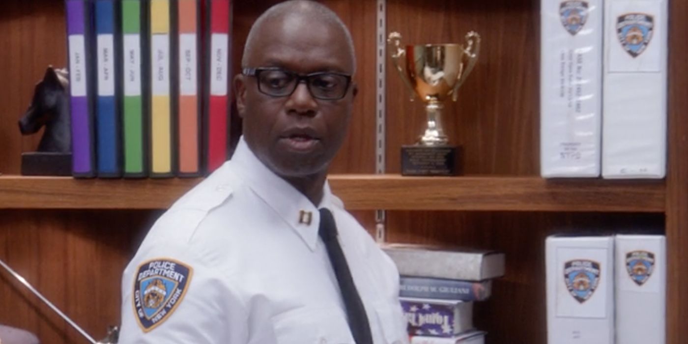 Captain Holt standing in his office on Brooklyn Nine-Nine