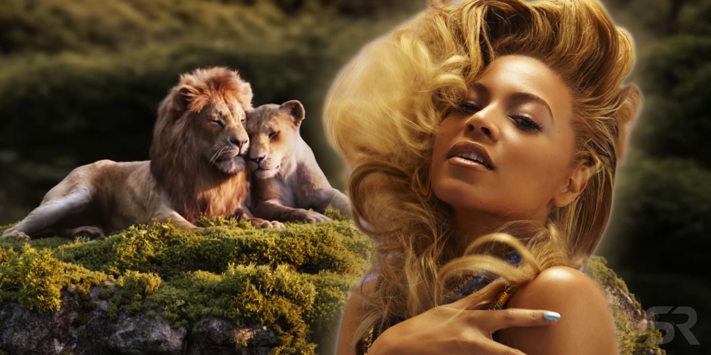 Beyonce and Simba and Nala in The Lion King