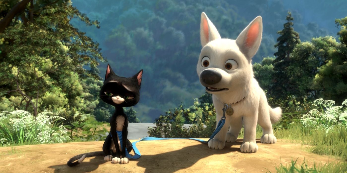 Bolt and Mittens in the wild in Disney's Bolt