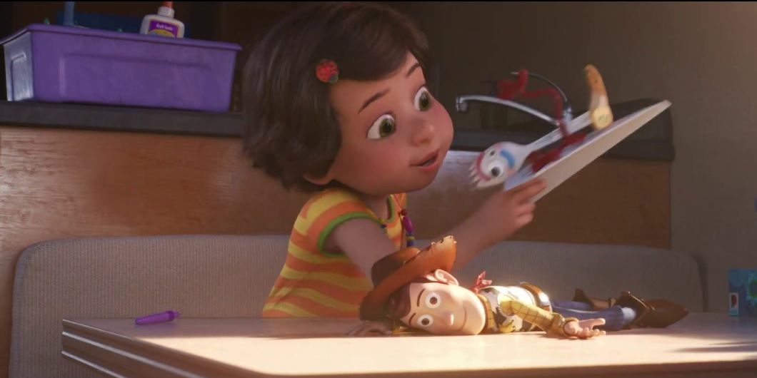 Bonnie Forky and Woody Pride in Toy Story 4