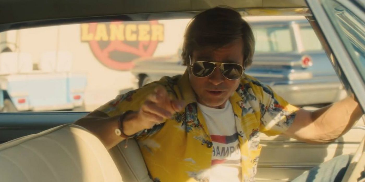 Cliff gives Rick advice in the car in Once Upon A Time In Hollywood