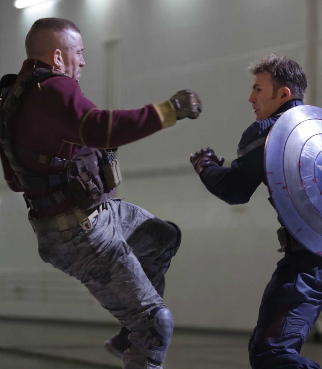Captain America Fights Batroc in The Winter Soldier Vertical