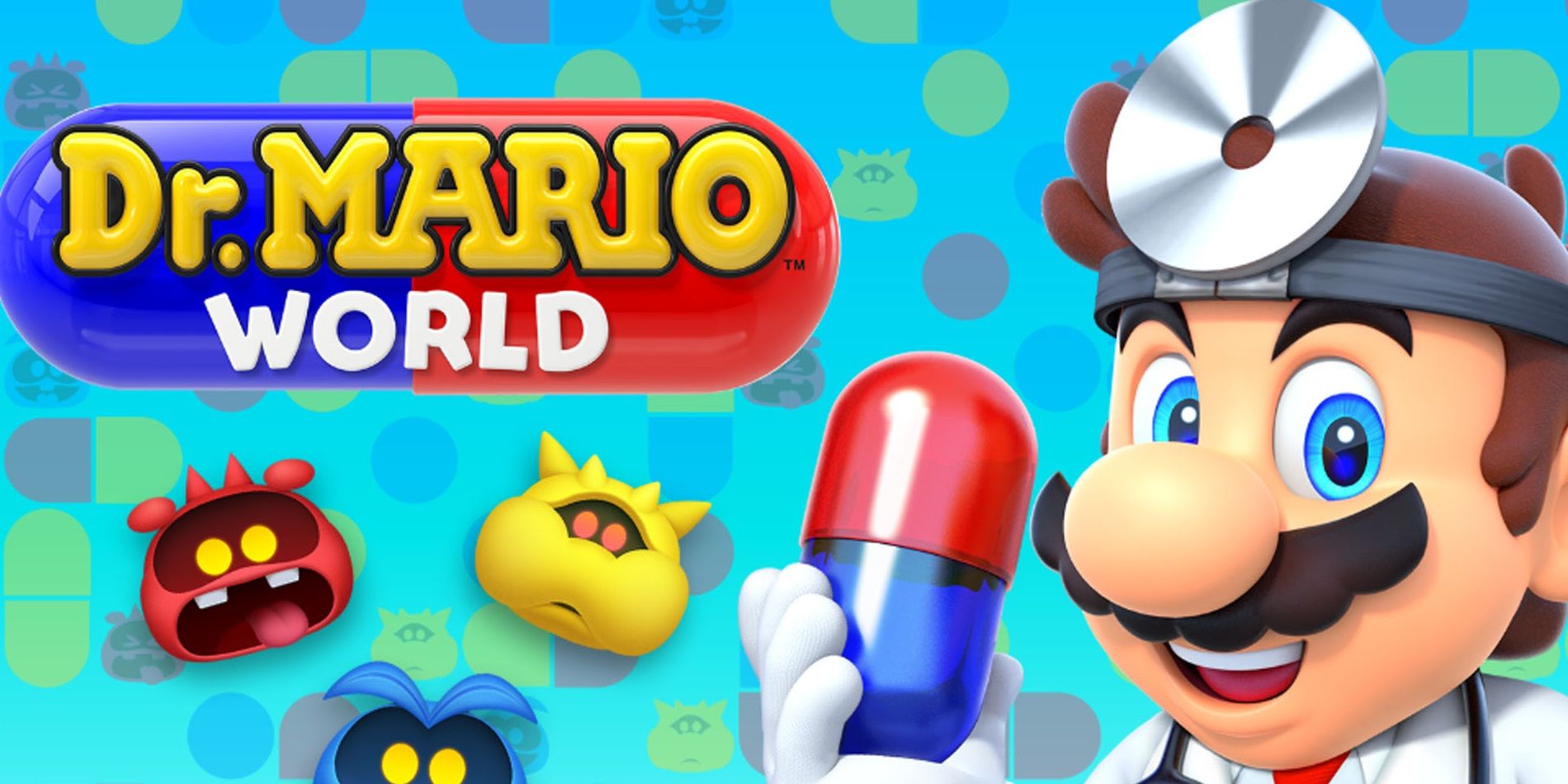 Dr. Mario holding capsule in Dr. Mario World