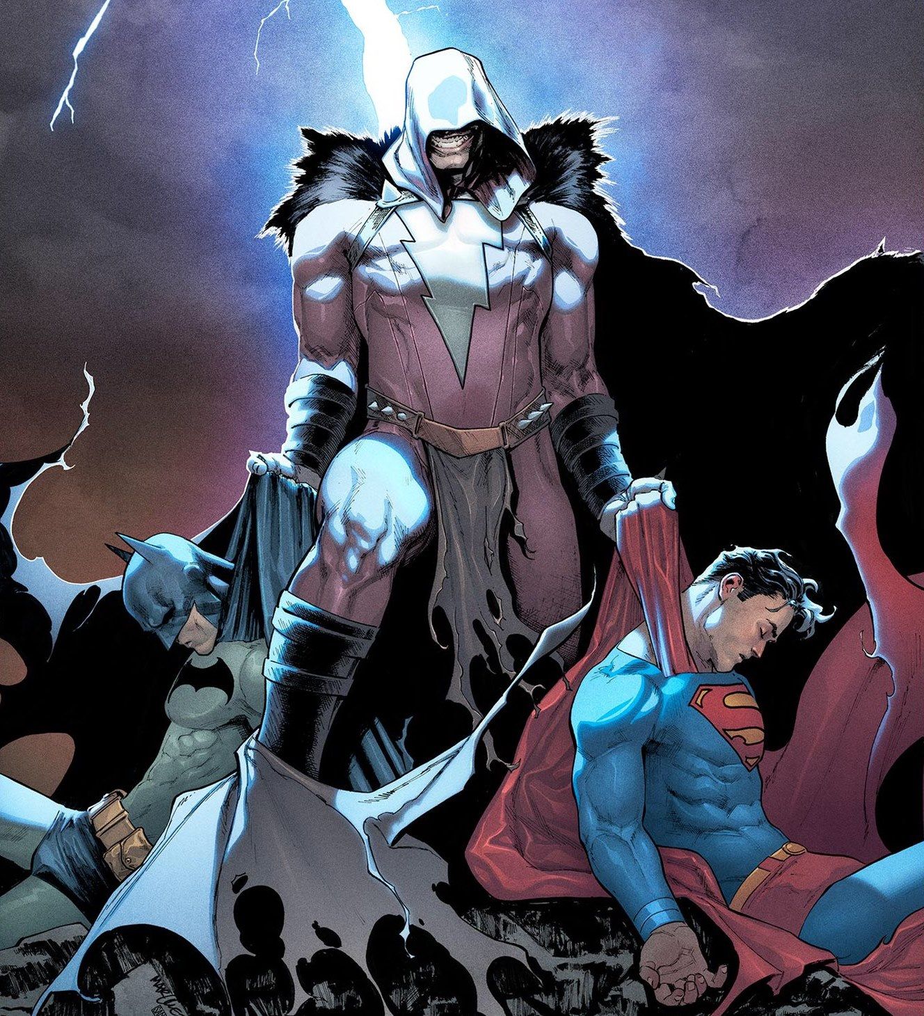 Evil Shazam in Batman Superman Comic Cover