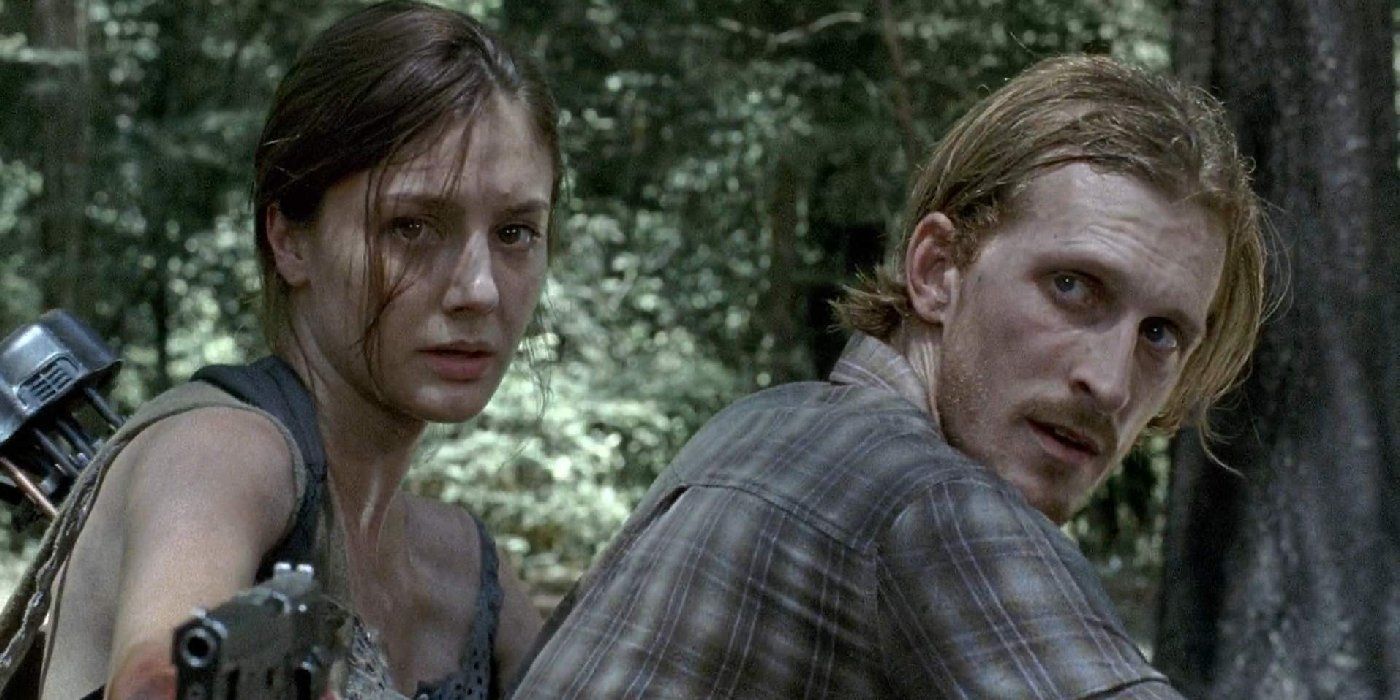 Sherry and Dwight in The Walking Dead