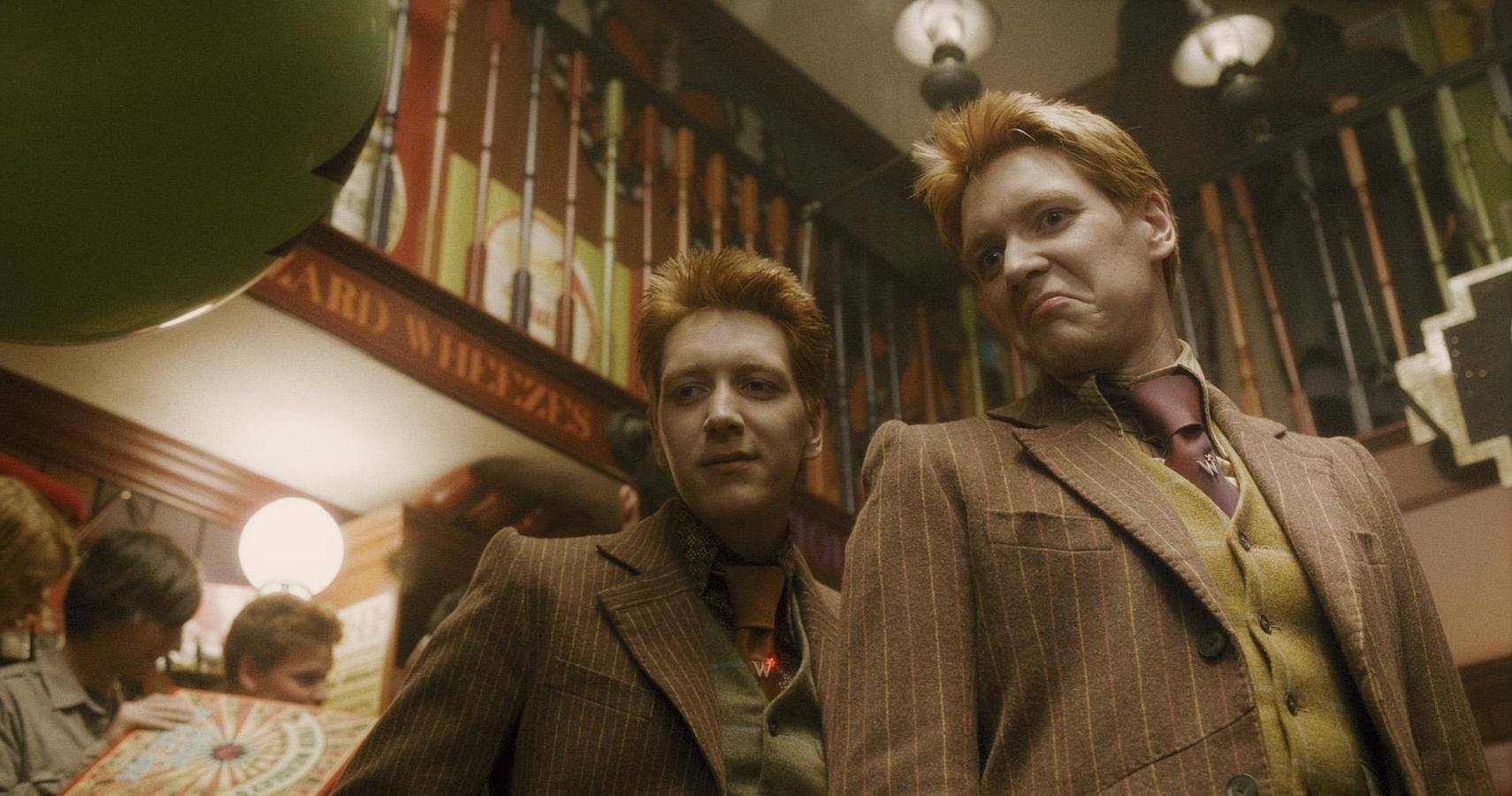 Fred and George in the Weasley Shop