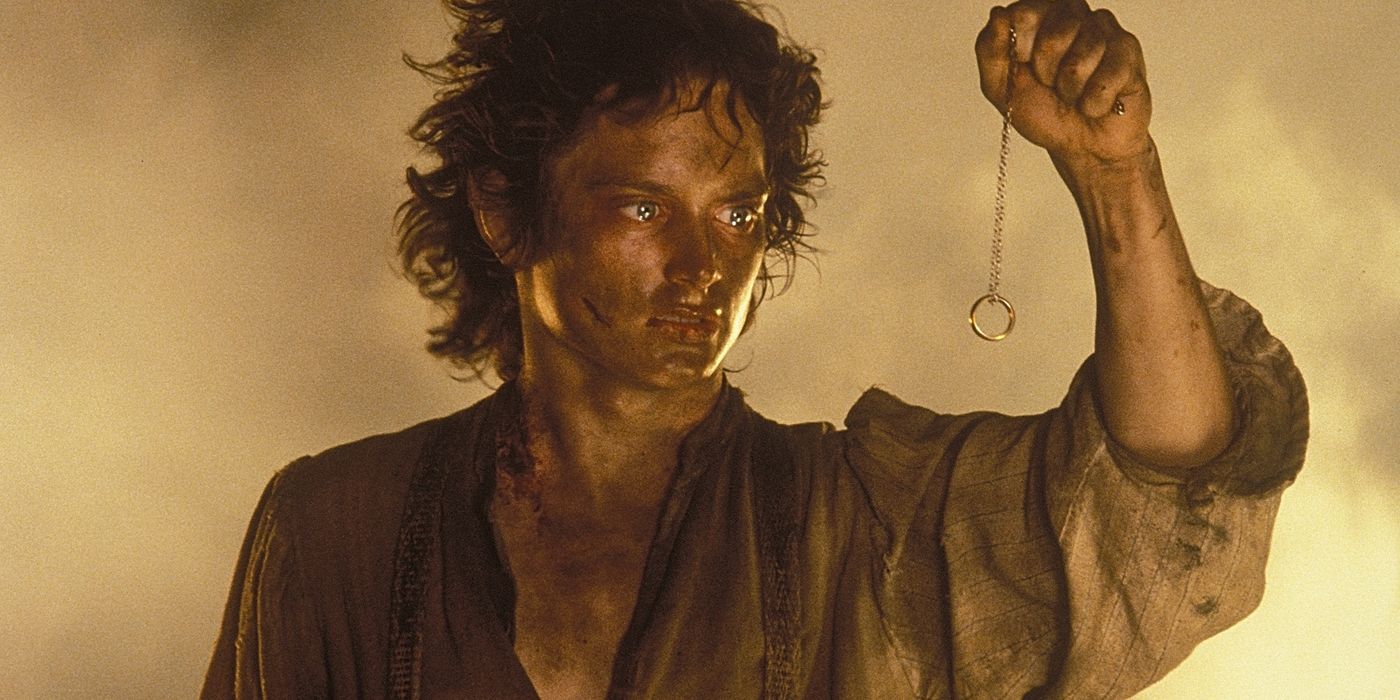 Frodo holds the One Ring in Lord of the Rings Return of the King
