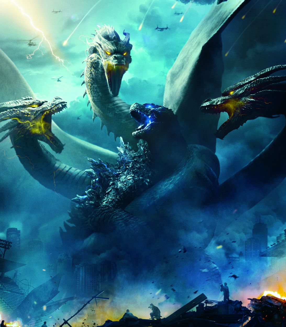 Godzilla Fights Ghidorah in King of the Monsters Vertical
