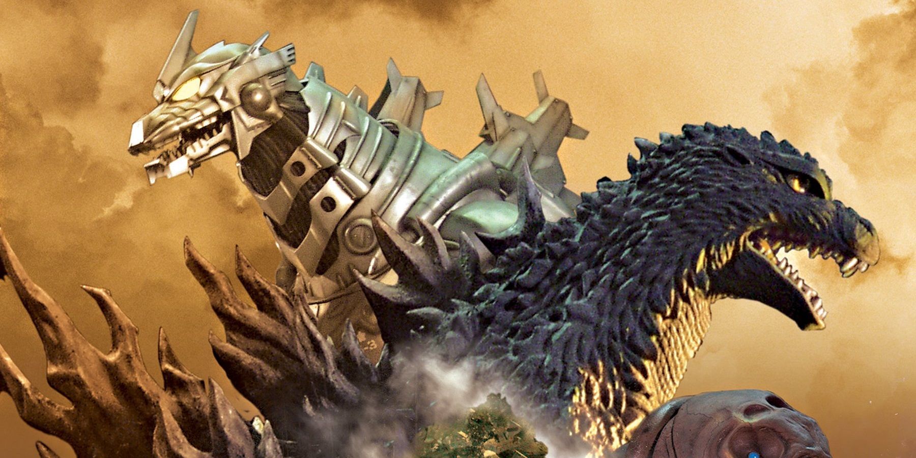 Godzilla and Kiryu stands in Godzilla: Tokyo SOS