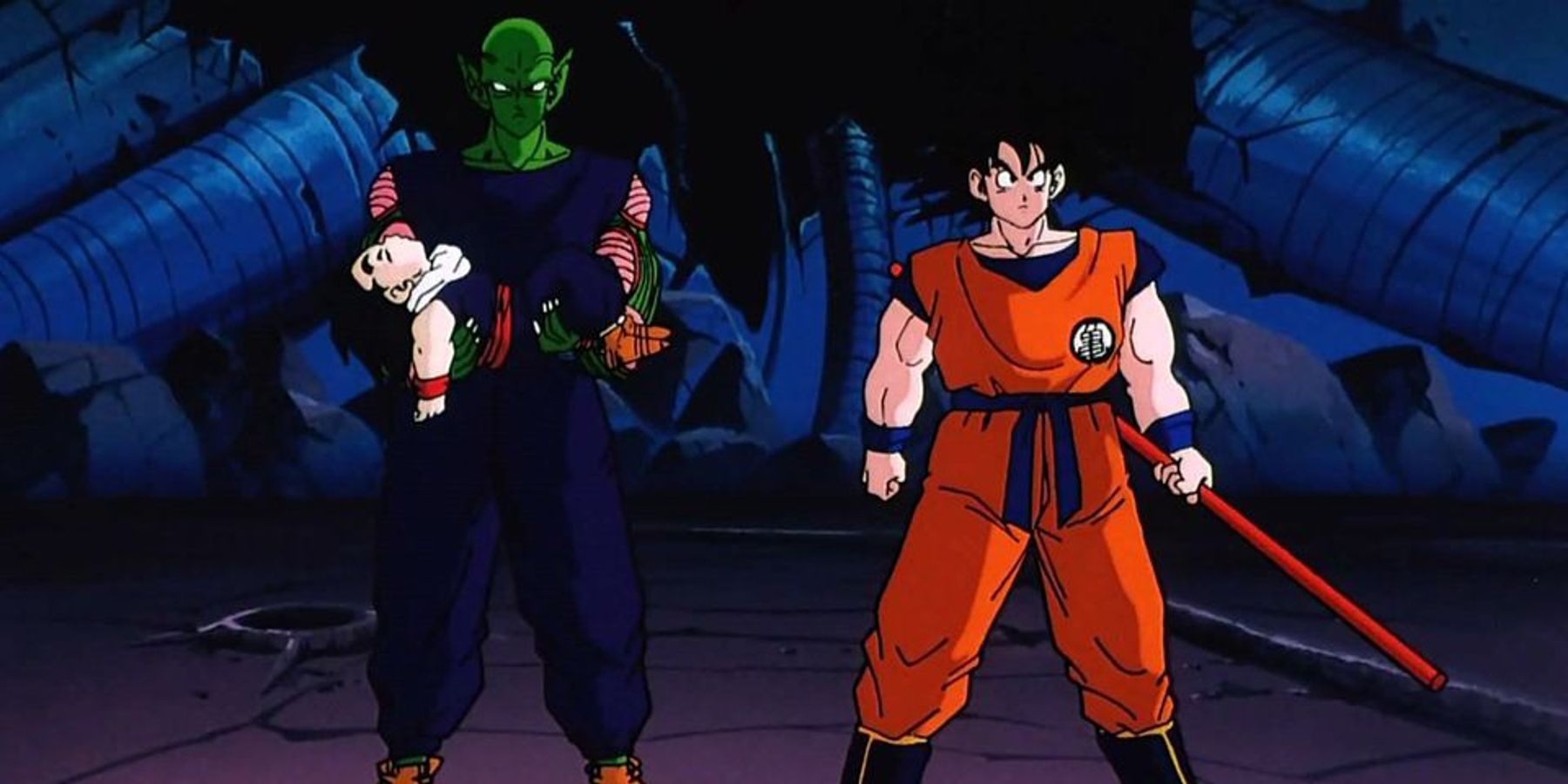 Goku and Piccolo standing side-by-side in Dragon Ball Z The World's Strongest