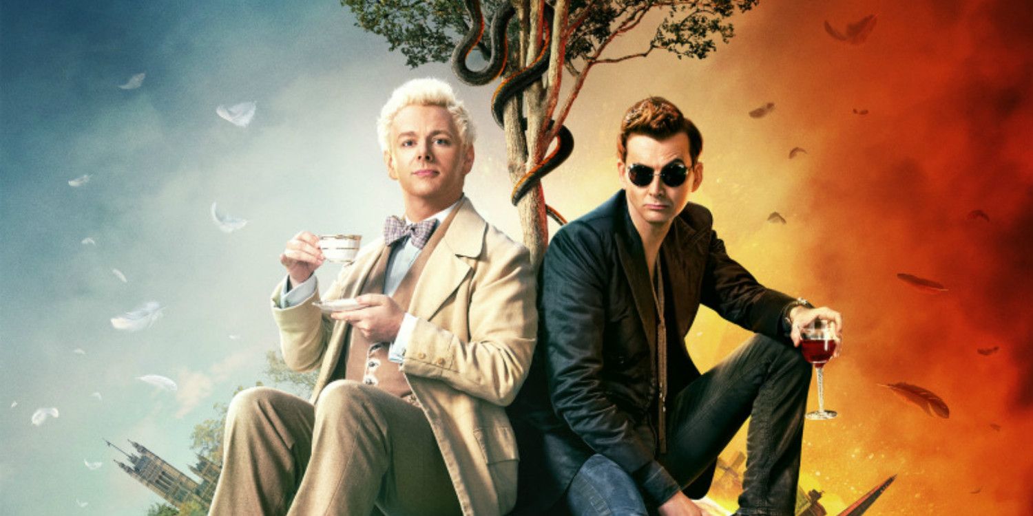 Good Omens Poster with Aziraphale and Crowley cropped