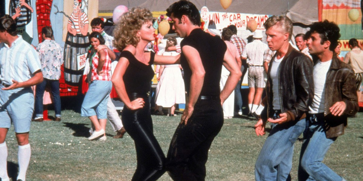 Sandy and Danny dancing at the fair in Grease