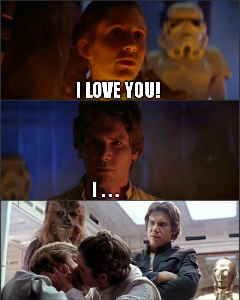 ...Episode V - The Empire Strikes Back, when he had Luke and Leia kissing a...