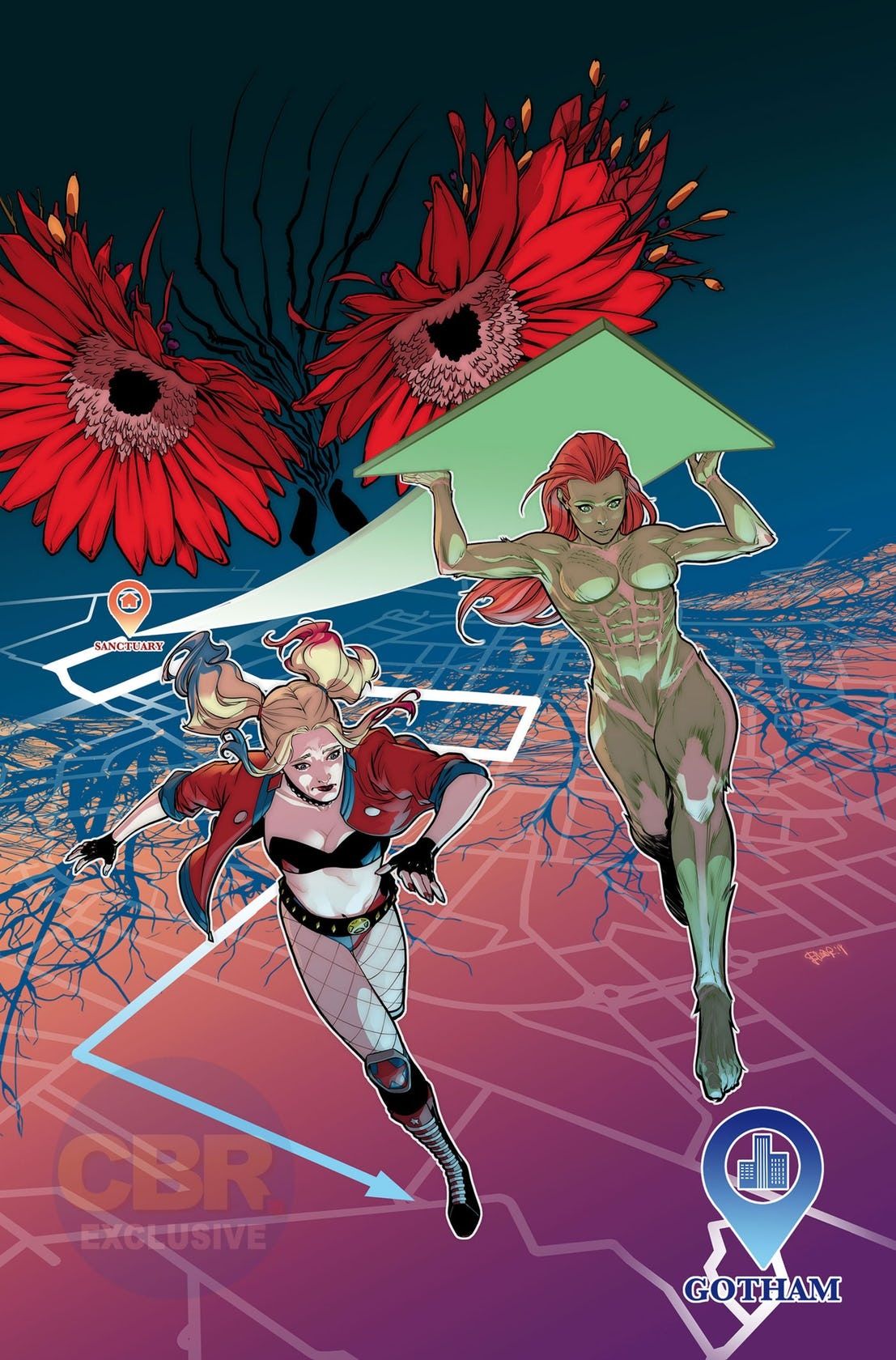 Harley Quinn and Poison Ivy Comic Cover