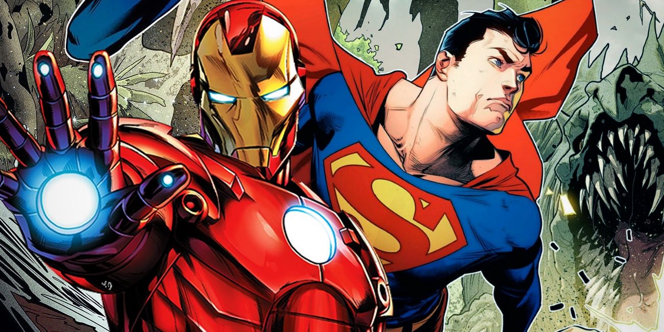 Iron Man and Superman Comic Art