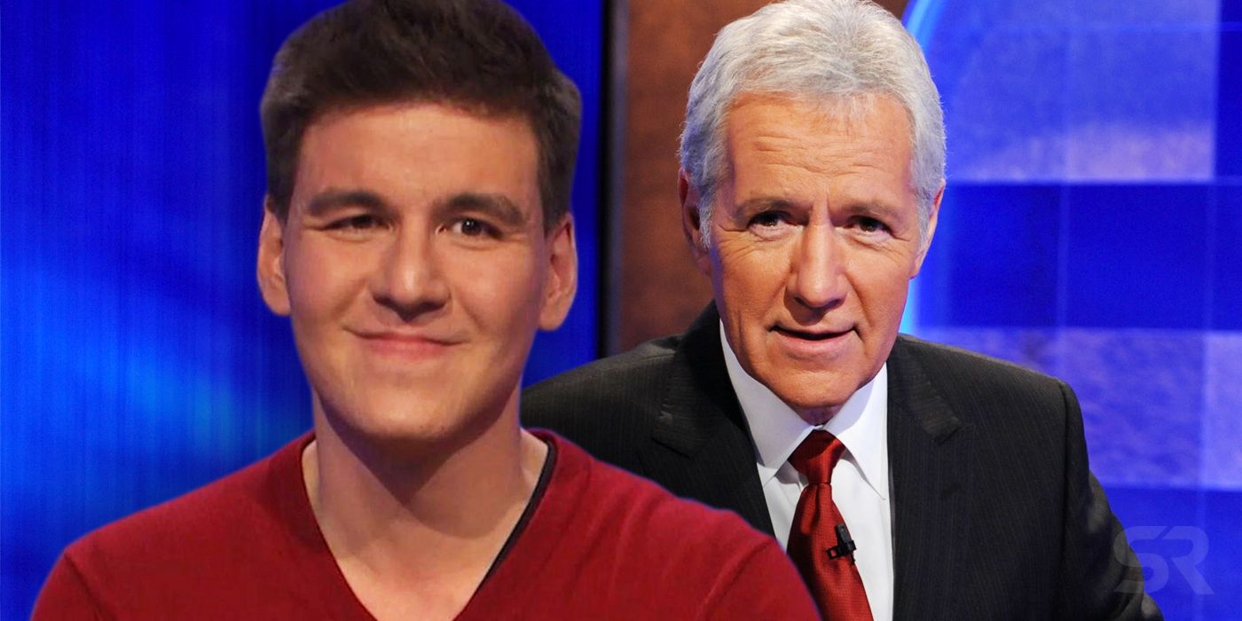 James Holzhauer and Alex Trebek in Jeopardy