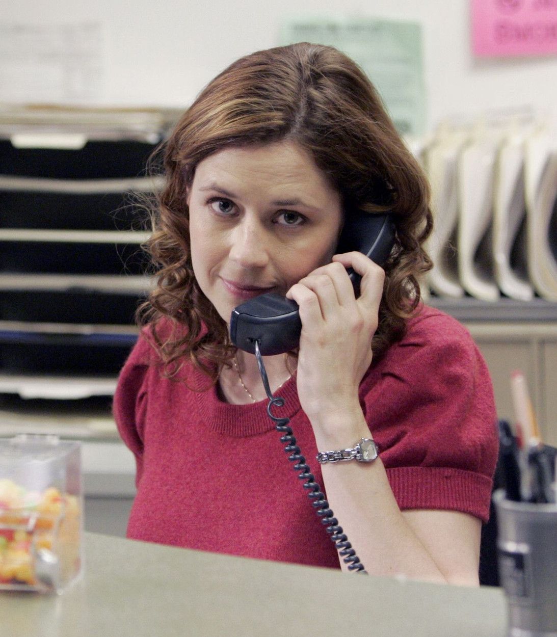 Jenna Fischer as Pam on The Office