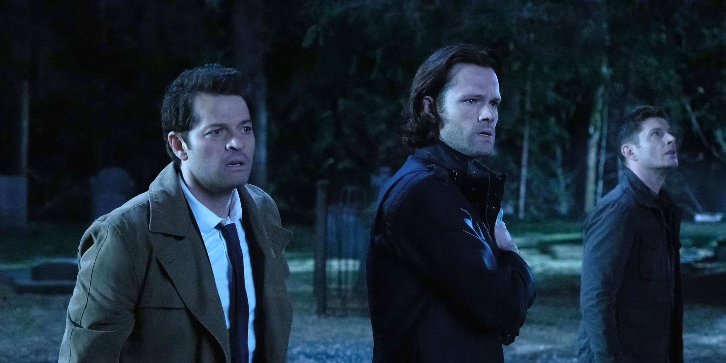 Castiel, Sam, and Dean are shocked on a hunt in Supernatural season 14