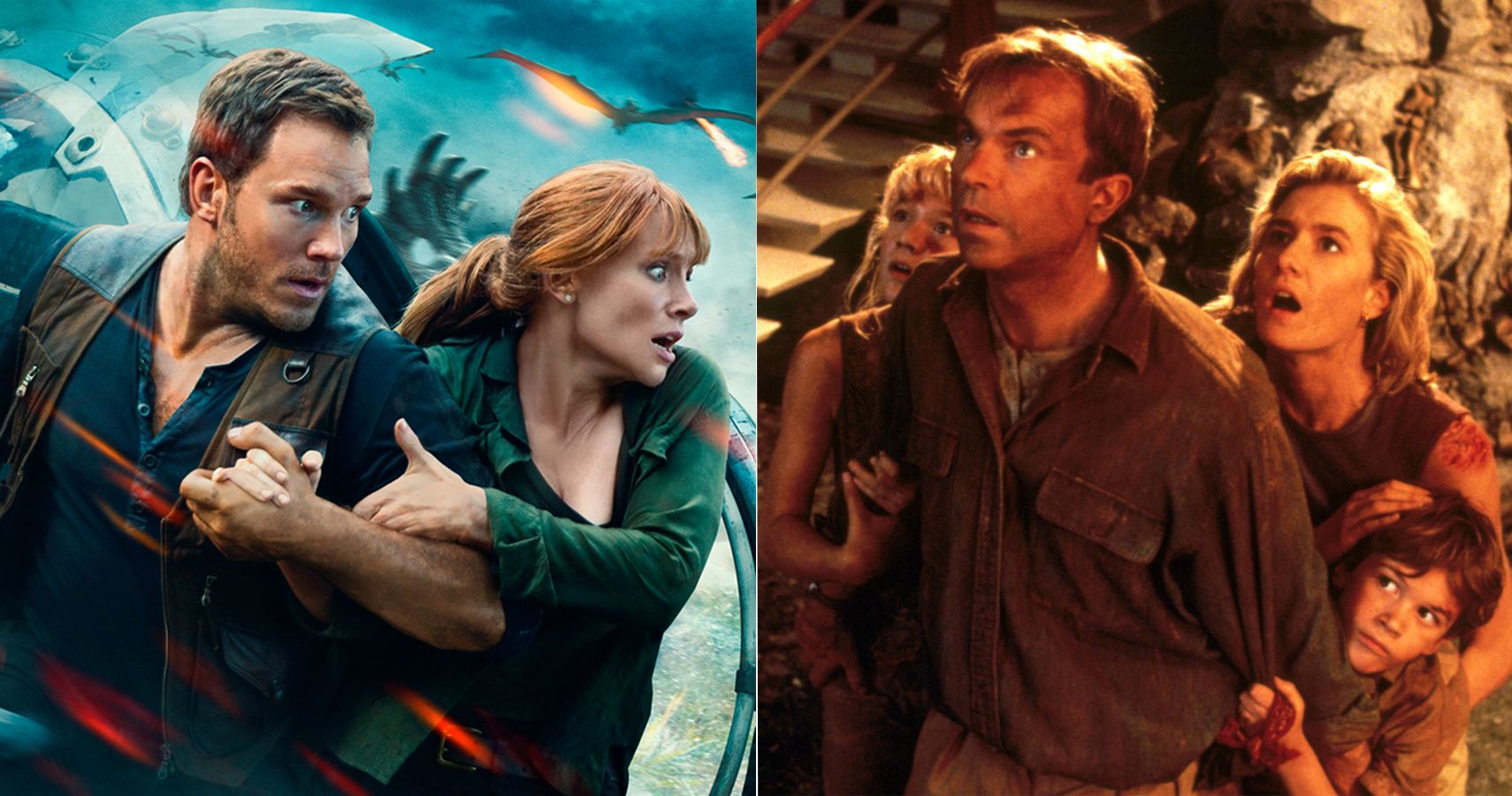 Jurassic World and Jurassic Park feature
