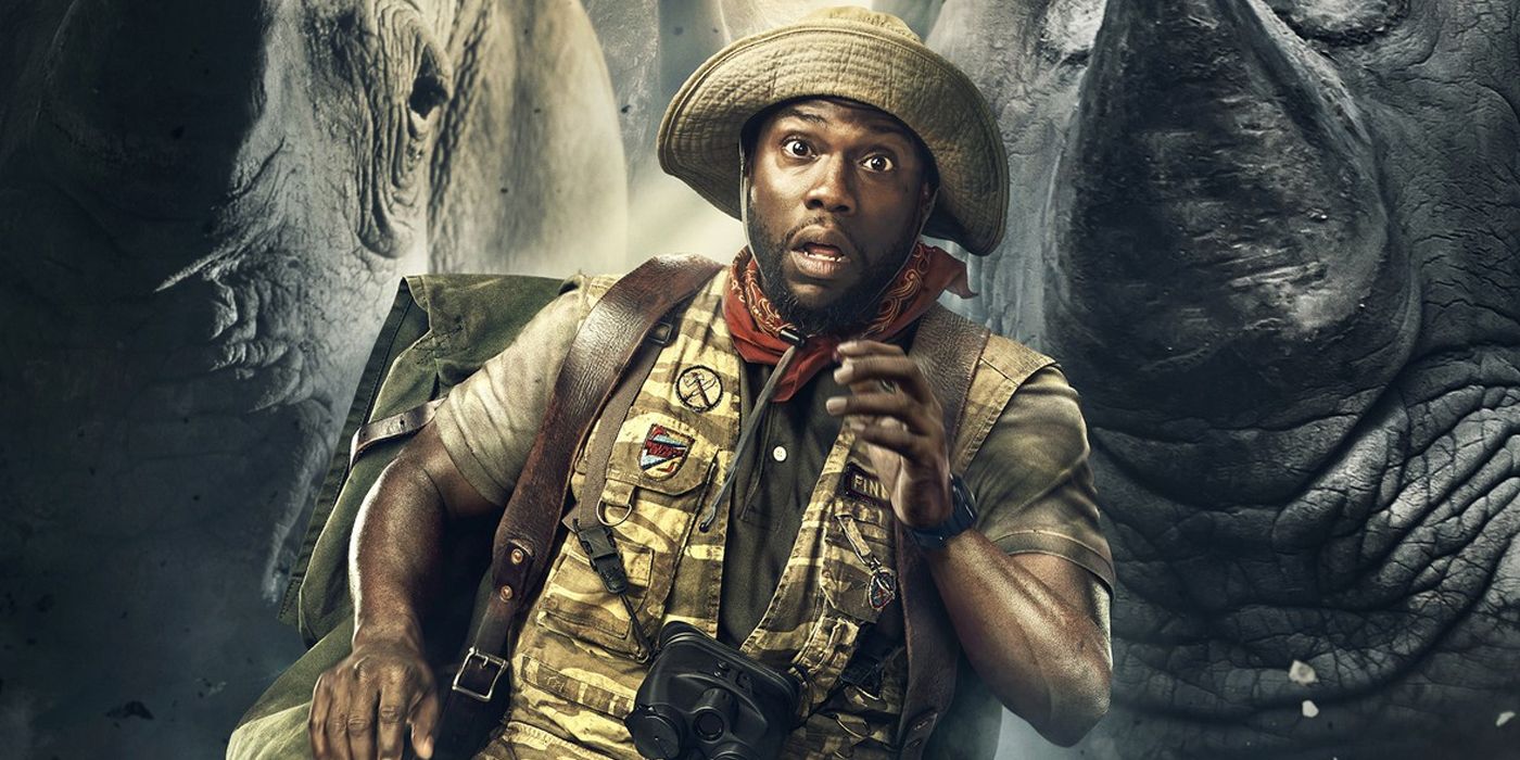 Kevin Hart on the poster for Jumanji Welcome to the Jungle