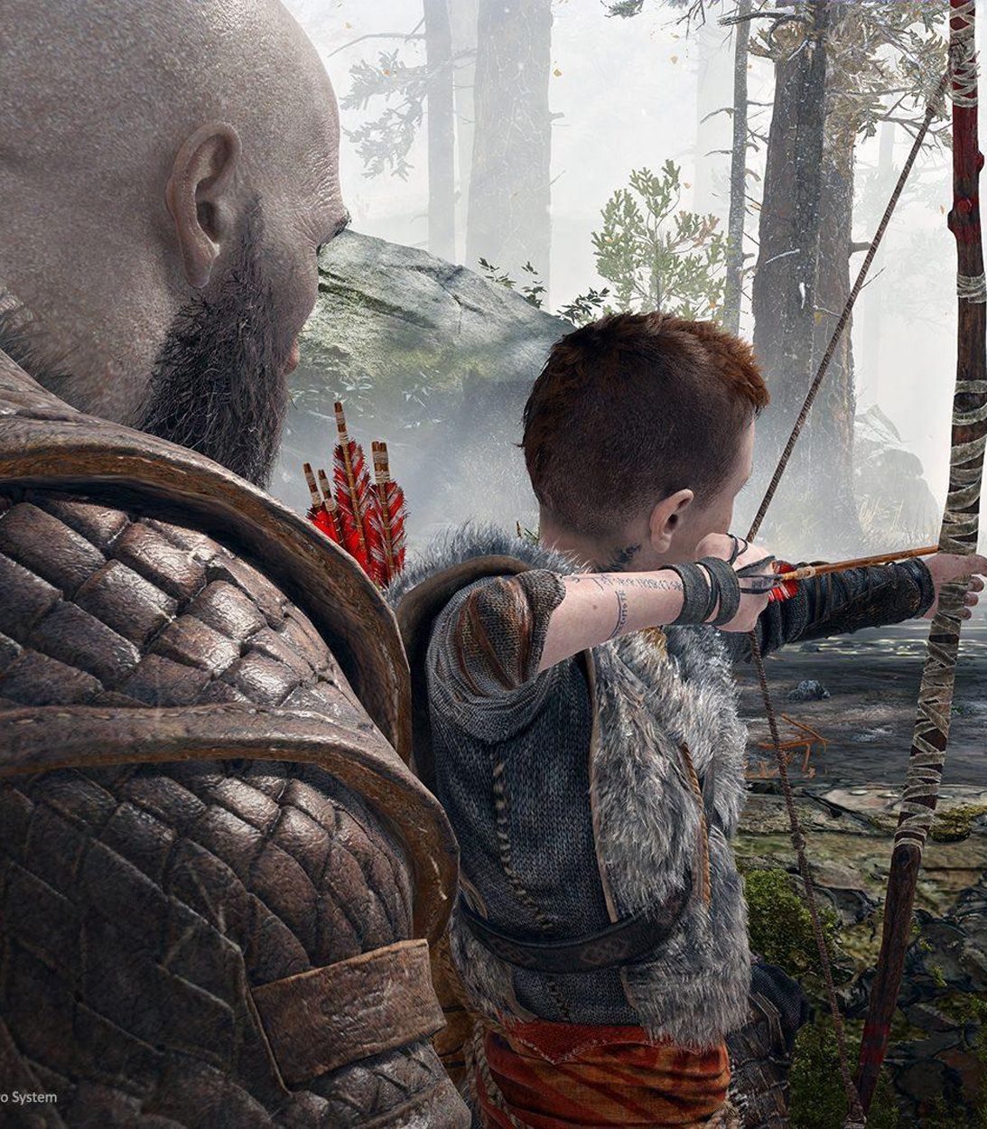 Kratos and Atreus in God of War Vertical