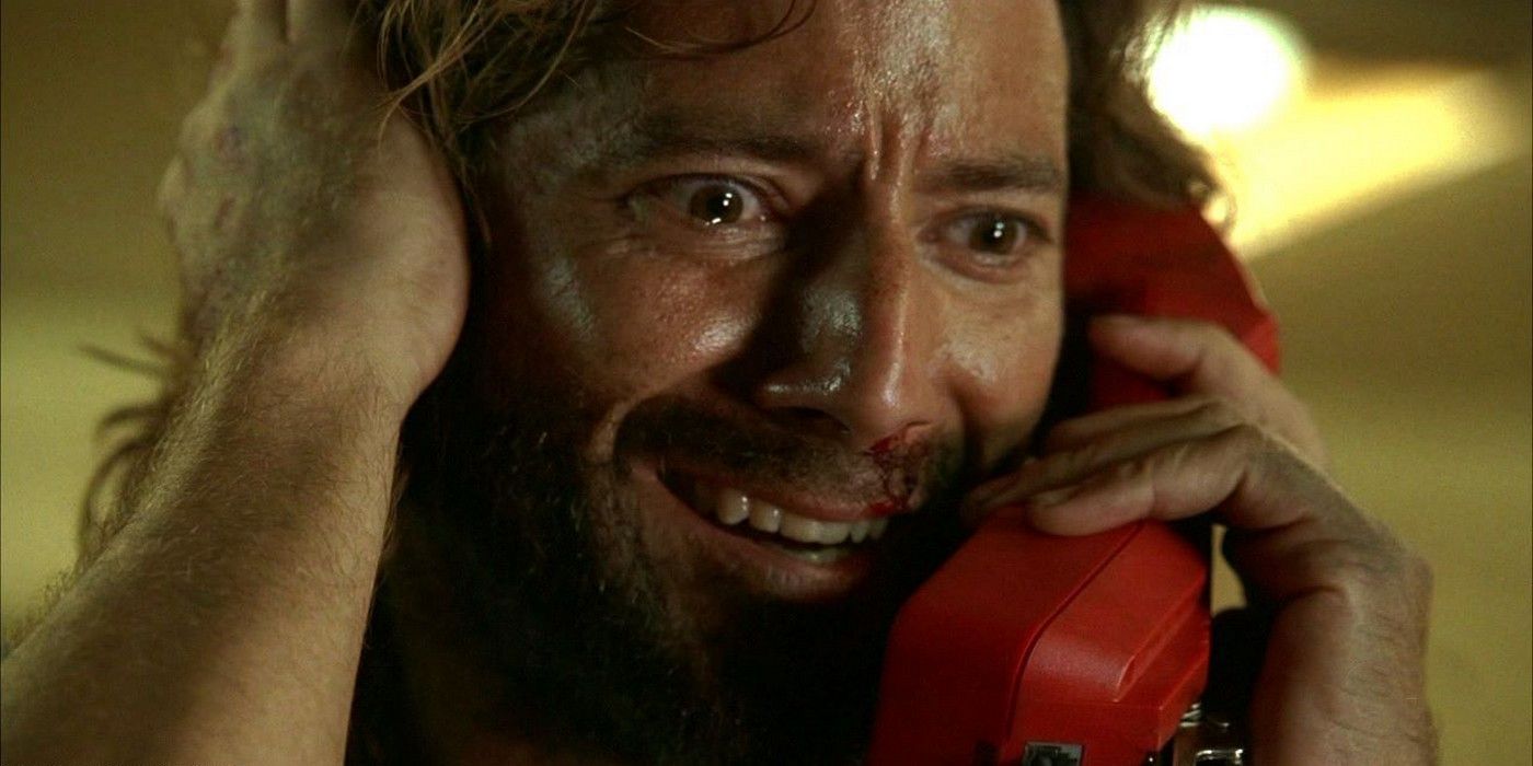 Desmond talks on the phone with Penny in Lost 