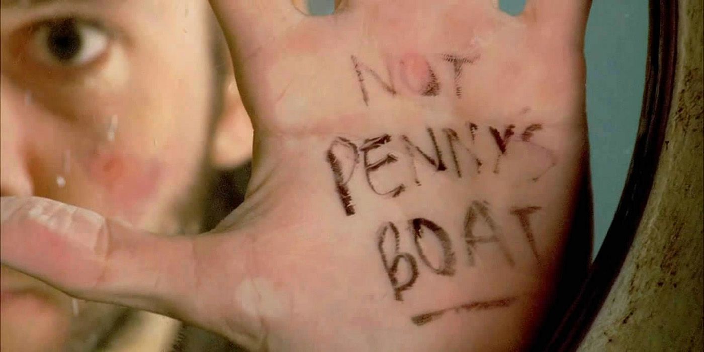 Charlie writes ¨Not Penny´s Boat¨ on his hand in Lost