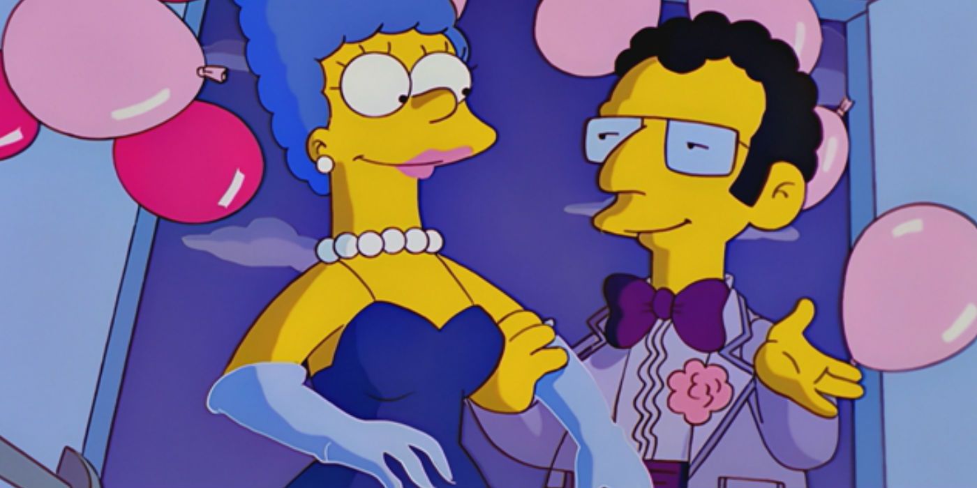Marge Simpson and Artie Ziff attend a dance together