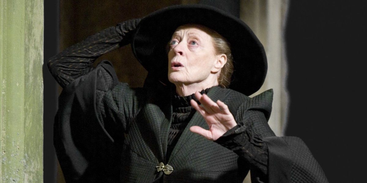 An image of McGonagall looking nervous in Harry Potter