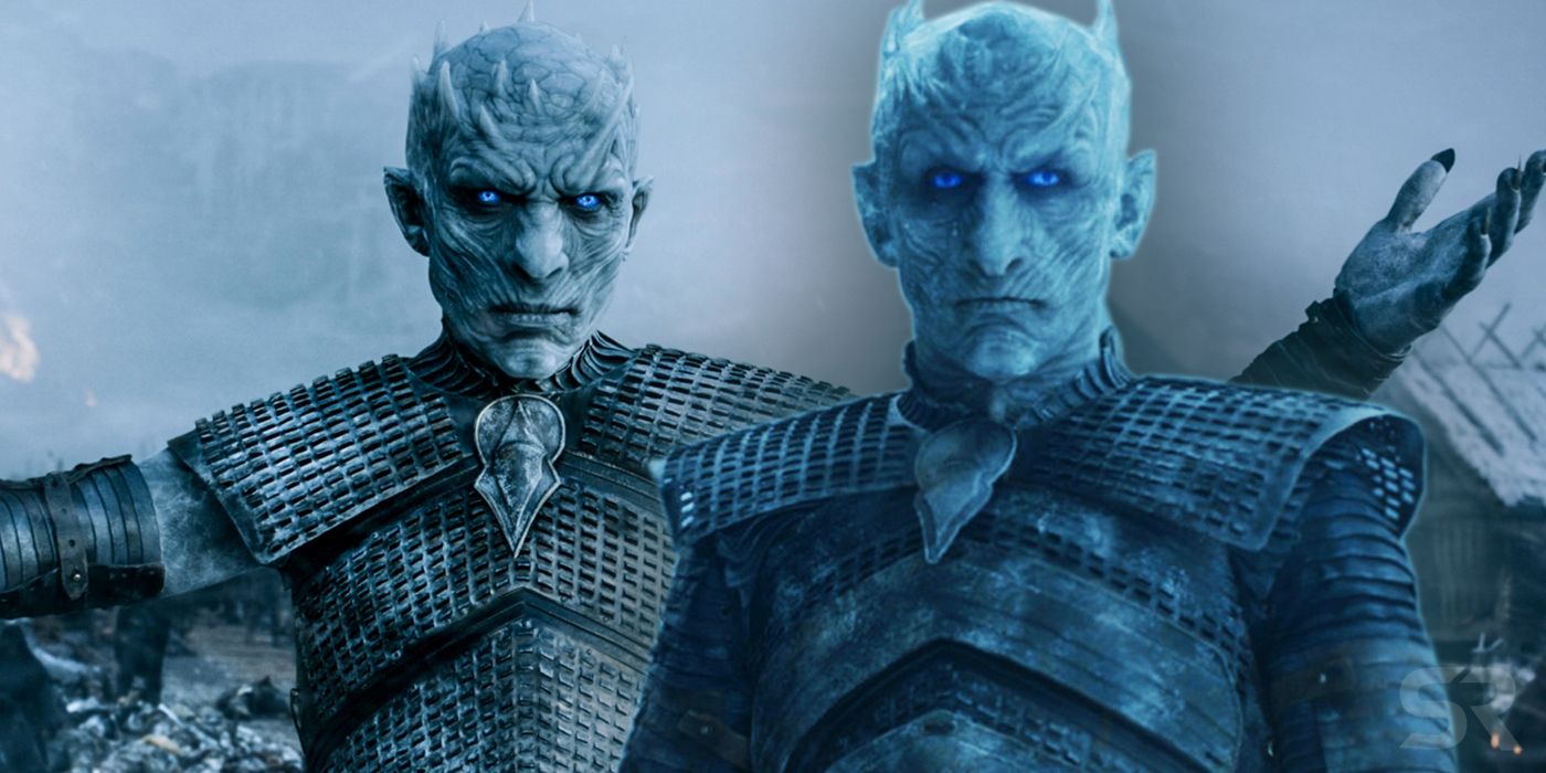 Custom image of the two versions of The Night King on Game of Thrones